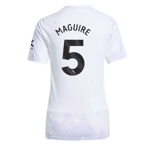Manchester United Harry Maguire #5 Replica Away Stadium Shirt for Women 2025-26 Short Sleeve Manchester United Harry Maguire #5 Replica Away Stadium Shirt for Women 2025-26 Short Sleeve